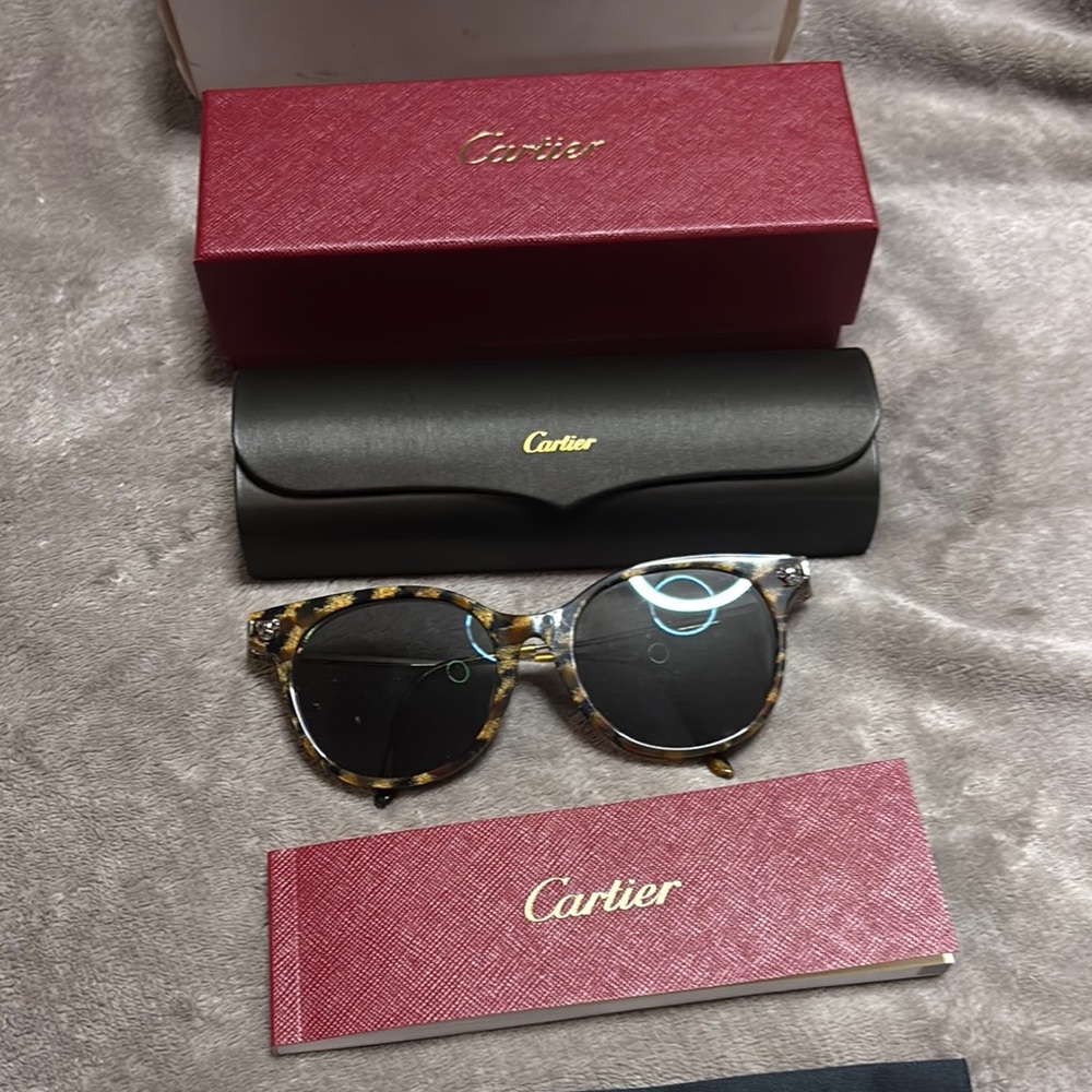 Cartier Panthère Havana Acetate Pantos Optical Eyewear